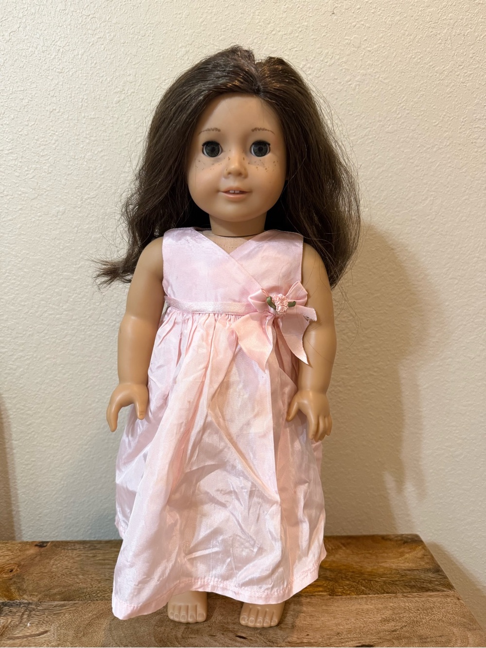 American Girl 18” Doll Brown Hair Freckles Green Eyes